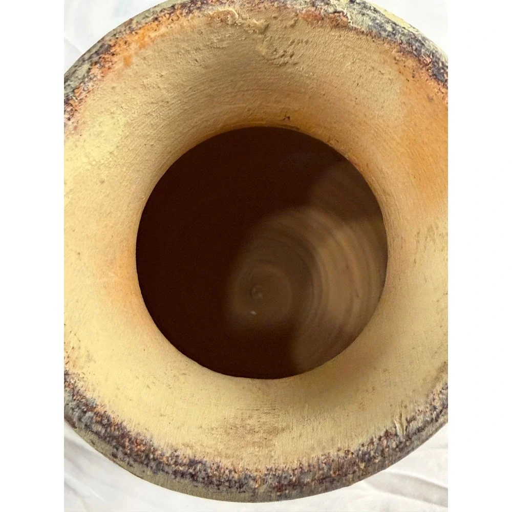 Vintage Style Terracotta Amphora Vase Rustic Greek Roman Decor 9in